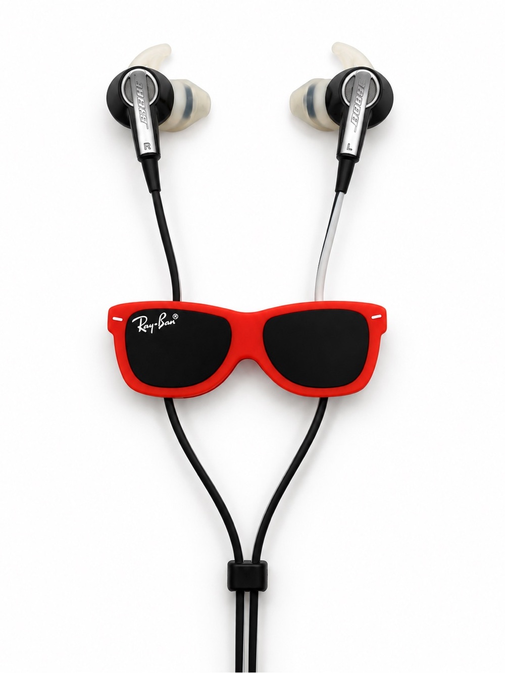 Ray-Ban Silicone Sunglasses Shaped Earbud Cord Holder Cable Organizer